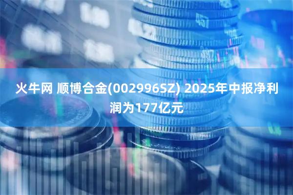 火牛网 顺博合金(002996SZ) 2025年中报净利润为177亿元