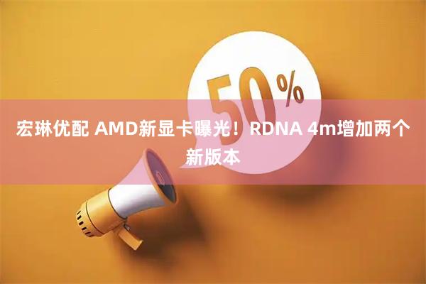宏琳优配 AMD新显卡曝光!RDNA 4m增加两个新版本
