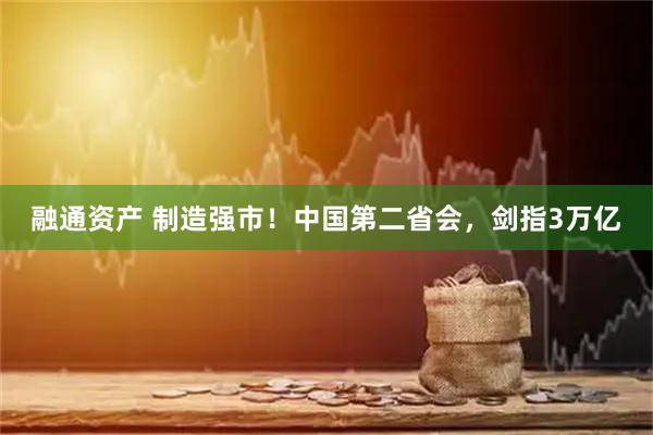 融通资产 制造强市！中国第二省会，剑指3万亿